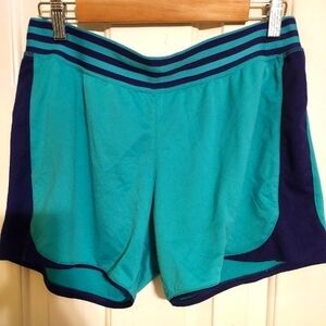 𝅺ADIDAS Brand Womens Running/Track Shorts Teal/Navy Color Size M (12-14).
